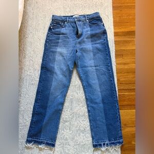 LOFT Blue Frayed Hem Jeans
